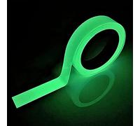 SeKi Cinta adhesiva fluorescente de 25 mm x 10 metros; cinta de señalización que brilla en la oscuridad, cinta reflectora autoadhesiva