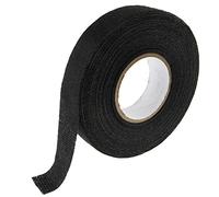 SeKi Cinta aislante para arnés de cables, 19 mm x 15 m, PET, color negro, cinta aislante para cableado de coche, amortigua el ruido, autoadhesiva