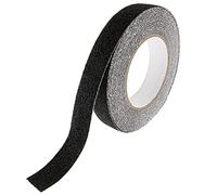 SeKi Cinta antideslizante negra, 25 mm x 10 metros, cinta de seguridad antideslizante para escaleras, peldaños, azulejos, rampas, escaleras o suelos; cinta antideslizante autoadhesiva
