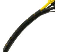 SeKi Cinta en Espiral de 12 - 75 mm, 10 Metros, Negro, Flexible, protección para Cables