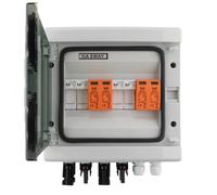 SeKi DC 2 String 2P T2 - Caja de conexiones solares (protección contra sobretensiones, protección contra rayos, 32 A, 1000 V, IP65, 8 módulos), fotovoltaica fotovoltaica