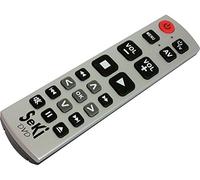 SeKi DVD Mando a Distancia Universal, Color Plateado y Negro