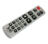 Seki DVD Plata - Universal - Mando a Distancia con Botones Grandes - para Personas Mayores + niños