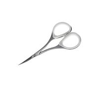 Seki EDGE SS-903 | Made in Japan | Tijeras cosméticas para vello facial, cejas y barba | Acero inoxidable afilado a mano, hojas curvadas | Anillas Soft-Touch | 9 x 4,5 x 0,6 cm
