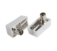 Seki IEC - Juego de 10 Conectores coaxiales para Antena de TV, Cables coaxiales, receptores y Sistemas de satélite, conexión Estable de 90° para Montaje Apretado