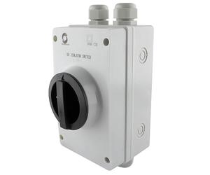 SeKi Interruptor de separación solar DC de 4 pines, PV, interruptor principal 32 A, 1500 V, conexión por cable, interruptor de protección IP66, resistente al agua, con rosca de cable