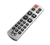 Seki Mando a Distancia Universal multiaprendizaje, preprogramado para Samsung, Sony, Philips, LG y Panasonic (Plata/Negro)