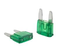SeKi Mini fusibles planos 30 A verde; fusible para coche, 32 V/CC, fusibles planos, barcos, remolques, camiones, caravanas, 5 unidades
