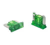 SeKi Mini LP Low Profile - Fusibles planos (5 unidades, 30 A, 58 V/CC, fusibles planos, barcos, remolques, camiones, caravanas, 5 unidades), color verde