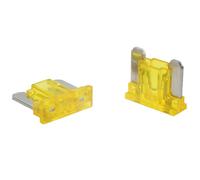 SeKi Paquete de 5 fusibles de cuchilla Mini LP de perfil bajo de 20 A, amarillo; Fusible de coche 58V/DC fusible de cuchilla barco remolque camión caravana
