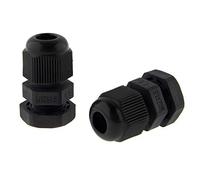 SeKi RAL7035 - Juego de 10 prensaestopas de Cable M12 (3-6,5 mm), Color Negro