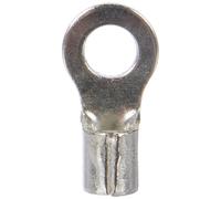 SeKi - Terminales de cable de anillo (25 unidades, 6-10 mm², M6, sin aislamiento, para conductores de alambre múltiple, terminales de cable prensado de cobre estañado)