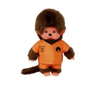 Sekiguchi 253883-Original Monchhichi niño Jugador de fútbol, Peluche Altura Aprox. de Felpa marrón, Multicolor, 20 cm (253883)