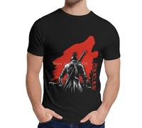 Sekiro Shadows Die Twice One-Armed Wolf Red Sun T Shirt Black M