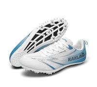 sekiueo Zapatillas Atletismo Hombre Zapatillas Ligeras con Clavos para Niños Transpirables para Carreras De Atletismo Profesionales,Azul,43 EU