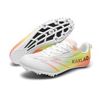 sekiueo Zapatillas Atletismo Hombre Zapatillas Ligeras con Clavos para Niños Transpirables para Carreras De Atletismo Profesionales,Naranja,38 EU