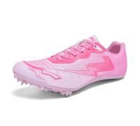 sekiueo Zapatillas De Atletismo con Clavos para Hombre Ligeras para Carreras De Velocidad Saltos Y Niños Y Niñas,Rosado,34 EU