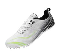 sekiueo Zapatillas de Atletismo Hombre Zapatillas de Clavos para Correr Saltar Sprint Entrenamiento para Niños Y Estudiantes,Negro,39 EU