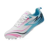sekiueo Zapatillas de Atletismo Hombre Zapatillas de Clavos para Correr Saltar Sprint Entrenamiento para Niños Y Estudiantes,Azul,44 EU