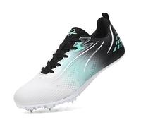 sekiueo Zapatillas De Atletismo para Hombre Mujer Niño Y Niña Ligeras con 7 Clavos para Carreras Saltos,Verde,34 EU