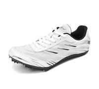 sekiueo Zapatillas De Atletismo para Hombre Mujer Niño Y Niña Zapatillas Profesionales para Correr 7 Clavos,Blanca,33 EU