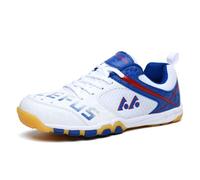 sekiueo Zapatillas De Tenis De Mesa Hombres Mujeres Zapatillas Antideslizantes para Correr Zapatillas De Cancha Plana Transpirables,Blanca,37 EU