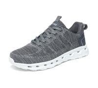sekiueo Zapatillas Deportivas Hombre para Exteriores para Correr En Carretera De Malla con Suela Suave Ligeras Informales para Caminar Y Tenis,Gris,44 EU