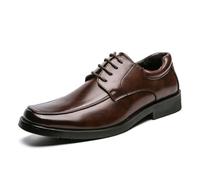 Sekiueo Zapatos Oxford Hombre Zapatos Vestir Cuero Cordones Punta Cuadrada | Cómodo Antideslizante, Zapatos Formales De Negocios Modernos, Para Bodas, La Oficina o Trajes