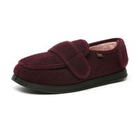 sekiueo Zapatos para Diabéticos Mujer Zapatillas De Invierno Extra Anchas Zapatos para Caminar Ajustables Antideslizantes Y Cálidos Zapatos para Pies Hinchados,Red b,40 EU
