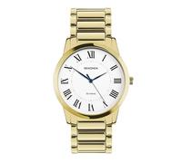 Sekonda Beaumont - Reloj analógico para hombre, esfera de 40 mm, Blanco, dorado, Clásico