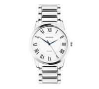 Sekonda Beaumont - Reloj analógico para hombre, esfera de 40 mm, Blanco, plateado, Clásico