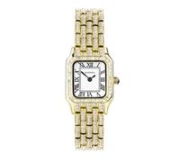 Sekonda Classic Monica - Reloj de cuarzo para mujer, 22 mm, color blanco, con pantalla analógica y correa de aleación, dorado, Estilo vintage
