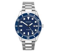 Sekonda Dive Oceans - Reloj de Cuarzo para Hombre de 43 mm con indicador de Fecha analógico y Pulsera de Acero Inoxidable, Plata, 1789-AMZUK