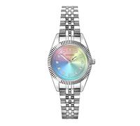 Sekonda Francis - Reloj de pulsera de plata y esfera arcoíris para mujer