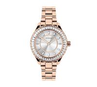 Sekonda Margot - Reloj Femenino de 34 mm, diseño Blanco con indicador analógico y Pulsera Oro Rosa de Acero