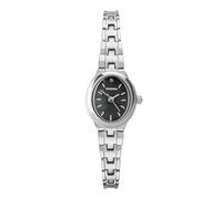 Sekonda Megan - Reloj analógico clásico Ovalado de 21 mm para Mujer con Esfera de Piedra nacarada, Plateado/Negro., Pulsera
