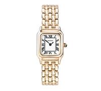 Sekonda Monica - Reloj de cuarzo para mujer, 20 mm, color blanco, con números romanos, pantalla analógica y correa de aleación, oro rosa, Elegancia clásica