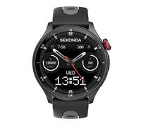 Sekonda Reloj inteligente Active Pro GPS de 47 mm en negro con correa de silicona negra