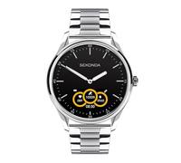 Sekonda Reloj inteligente híbrido de 45 mm en plata con pulsera de acero inoxidable plateado