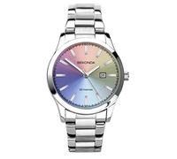 Sekonda Taylor - Reloj de Cuarzo para Mujer, 34 mm, Fecha analógica, Pulsera de Acero Inoxidable Plateado.