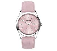 Sekonda Taylor - Reloj de cuarzo para mujer con pantalla analógica y correa de piel (34 mm), rosa, Correa