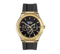 Sekonda Titan 30233 - Reloj para Hombre, Cuarzo, 42 mm, día/Fecha y Correa de Silicona Negra