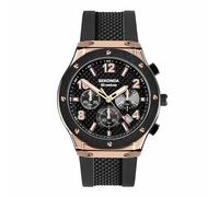 Sekonda Titan - Reloj analógico para hombre, esfera de 42 mm, Oro rosa, negro, Correa