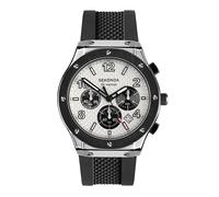 Sekonda Titan - Reloj de cuarzo para hombre, 42 mm, color negro, con visualización analógica de día/fecha y correa de silicona negra, negro, negro, Correa