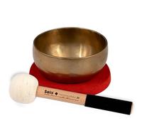 Sela Cuenco tibetano de latón de 4.7 pulgadas con mazo y bolsa para meditación, yoga y masajes de sonido, ayuda a aliviar el estrés, relajarse profundamente y traer armonía a la mente y el cuerpo.