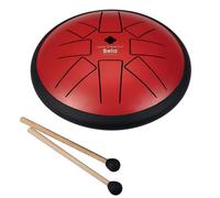 Sela Melody SE362 - Tambor de lengua de acero rojo de 6 pulgadas, F menor, con dos mazos y bolsa de algodón, sonidos cálidos y relajantes para paz y armonía