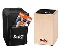 Sela SE 152 EN - Cajón con mochila, cajón pad y libro de cajón en ingles y CD/DVD, color marrón