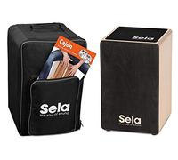 Sela SE 160 ES - Cajón con mochila, cajón pad y libro de cajón en español y CD/DVD, color negro