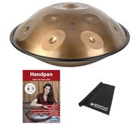 Sela SEHP202 Harmony Handpan D-Amara Acero inoxidable con libro de texto y paño