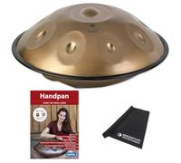 Sela SEHP203 Harmony Handpan D-Kurd Acero inoxidable con libro de texto y paño
